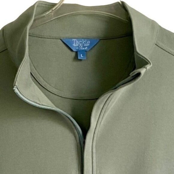 Tackle & Tides 1/4 Zip Long Sleeve Pullover Top Men's Large Green NEW - Picture 8 of 8